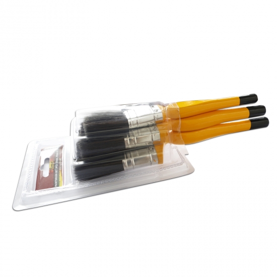 FORGE® Wooden Handle Bristle Paint Brush Set